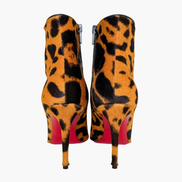 Christian Louboutin So Kate 85 Ankle Booties EU 37.5 US 7.5 Leopard Pony Heels - Picture 6 of 14